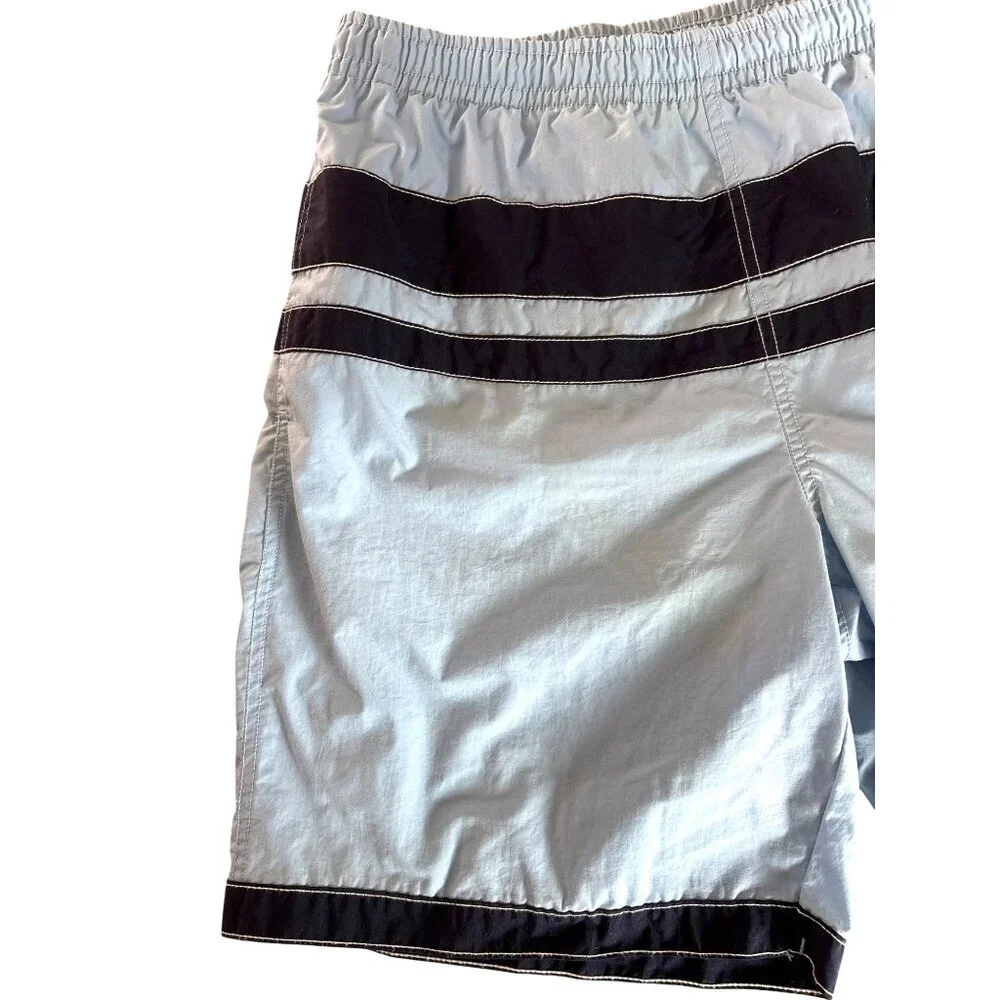 Polo Sport Vintage 90's‎ Ralph Lauren Board Swim Trunks Blue Stripe Size Medium